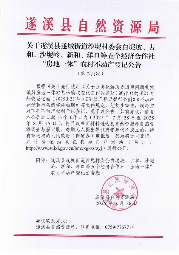 遂城街道沙坭村委會白坭坡等五個經濟合作社不動產登記公告（第二批次）（歷史遺留問題）_頁面_1.jpg